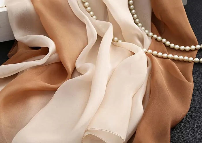 Brown Nude Color Gradient High quality Silk scarves China wholesale scarfs Summer Beach Towel Multifunctional Bandana Scarf |