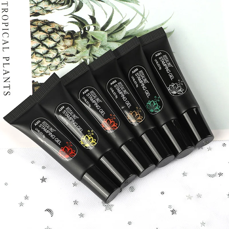 Гель лак ROSALIND для ногтей гибридный стемпинга Полупостоянный УФ маникюрная