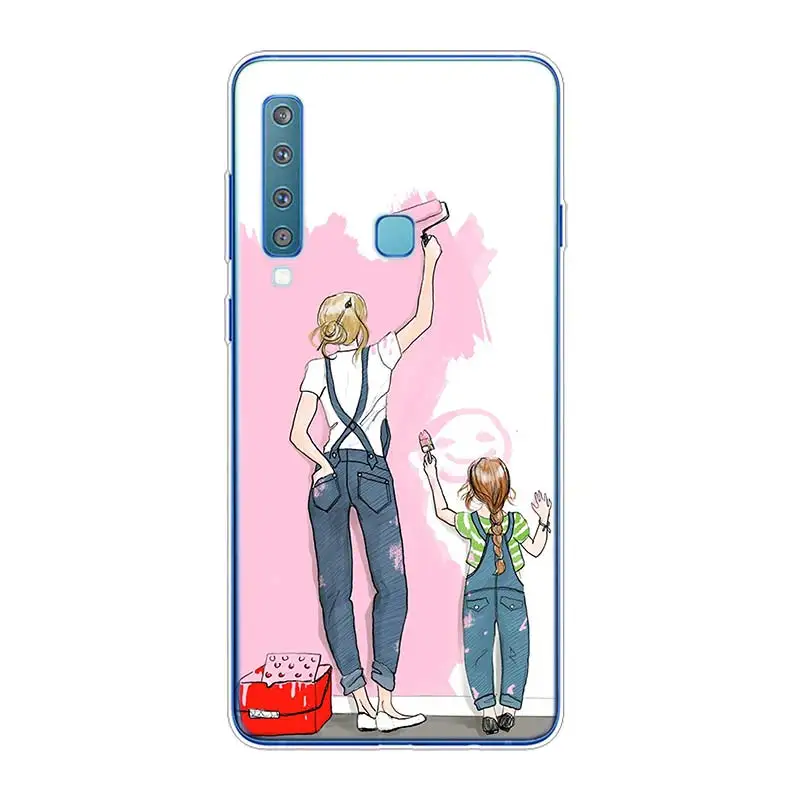 Style 15 Силиконовый мягкий чехол для телефона с принтом мамы и девочки для samsung Galaxy A9 A8 Star A7 A6 A5 A3 Plus - Цвет: Style 15