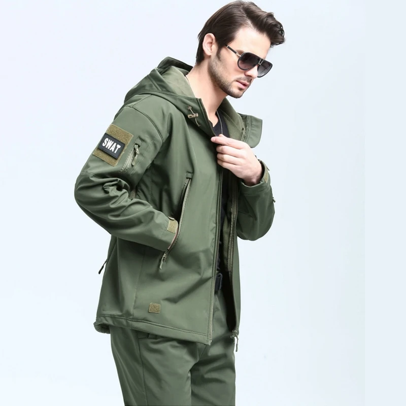 Lurker Shark Soft Shell Военная тактическая куртка Для мужчин Водонепроницаемый ветрозащитная куртка-штормовка для девочек с камуфляжным принтом флисовый плащ с капюшоном куртка SWAT