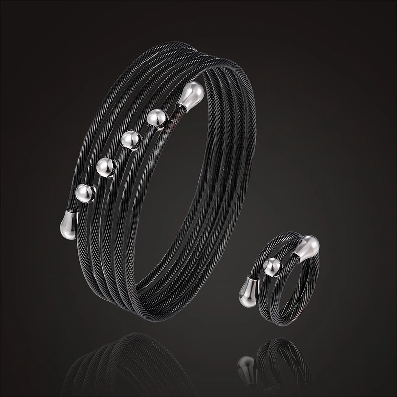 Набор украшений Fateama из нержавеющей стали с кольцом модный стиль модные