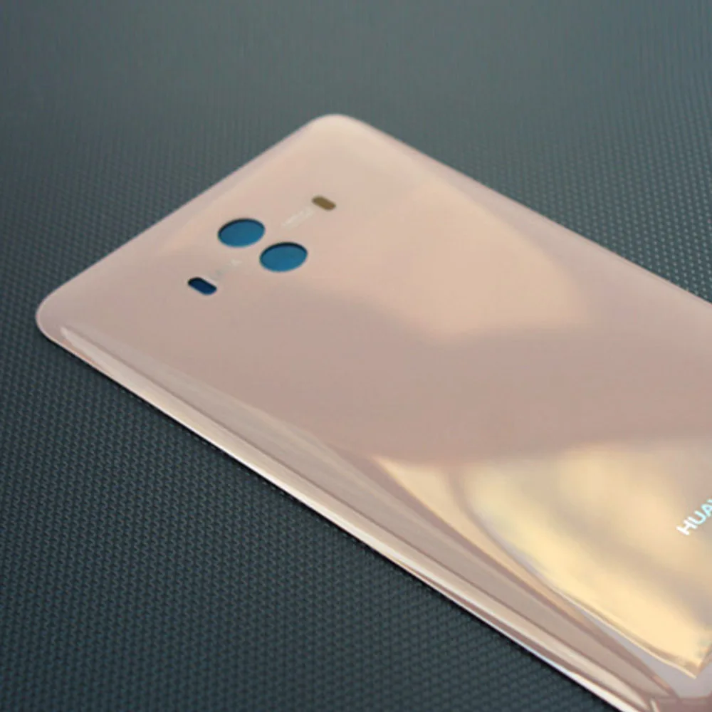 Розовый Корпус для huawei mate 10 Стеклянная Крышка батарейного отсека Дверь смартфон задняя крышка запасная ремонтная часть для huawei mate 10 - Цвет: Розовый