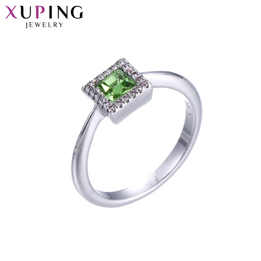 Xuping ювелирные изделия новейшие модные женские квадратные Кристаллы Кольцо для