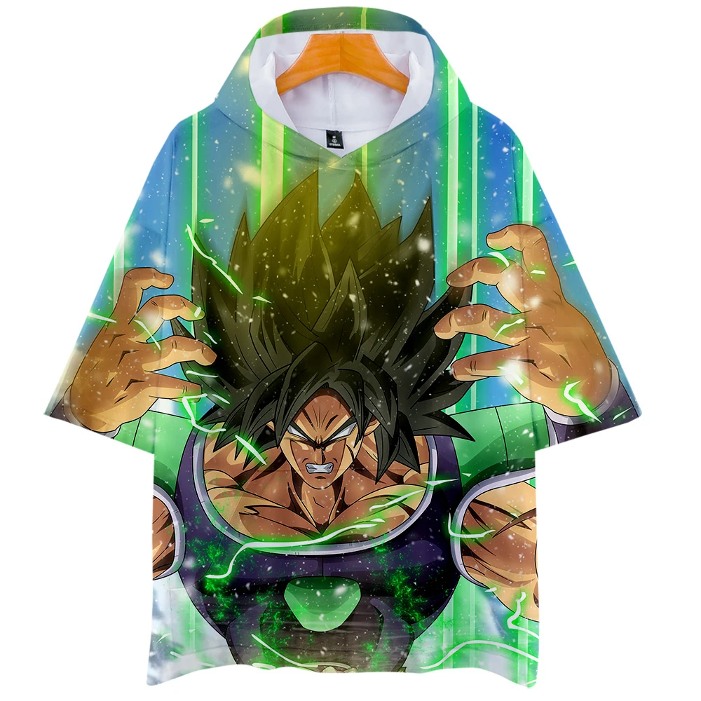 Dragon Ball 3D футболка с капюшоном Harajuku короткий рукав японская Футболка мужская футболка homme летняя футболка аниме хип хоп 3D одежда