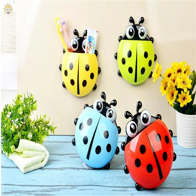 Высококачественный держатель для зубной щетки в виде божьей коровки милый