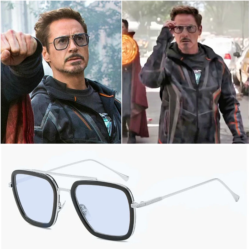 

Samjune Spider-Man:Homecoming Edith Sunglasse Iron Man Tony Stark Sunglasses for Men