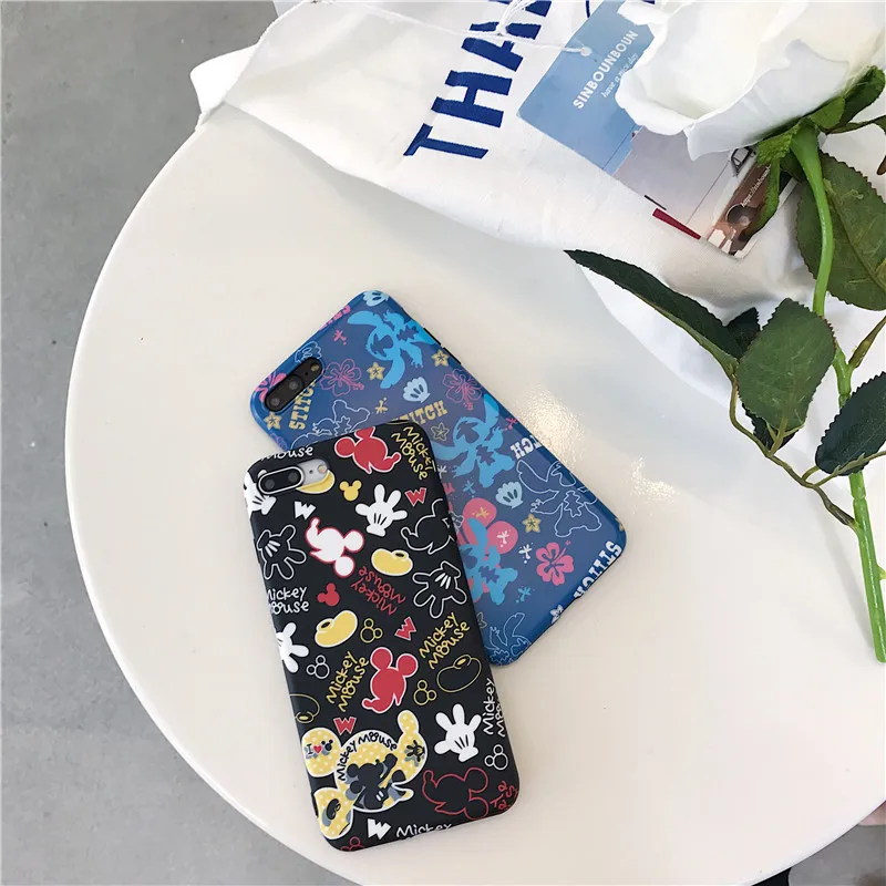 Микки стежка чехол для телефона iphone X 8 7 6 6s мультфильм Лило и Стич мягкого IMD