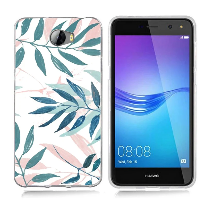 Case For Huawei Y5 ii Y5ii Cover/5A LYO-L21/Y6 II Compact TPU Coloful Soft Marble Manlada Painted Design Fundas B067 |