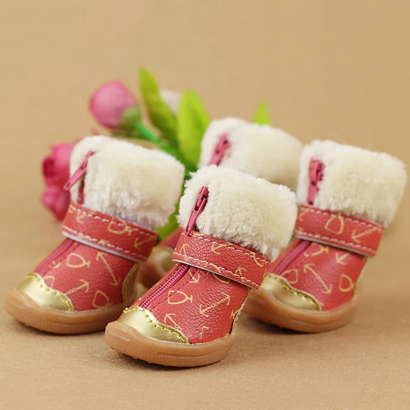 4 шт./компл. кожаная подошва теплые ботинки осень зима повседневная обувь для