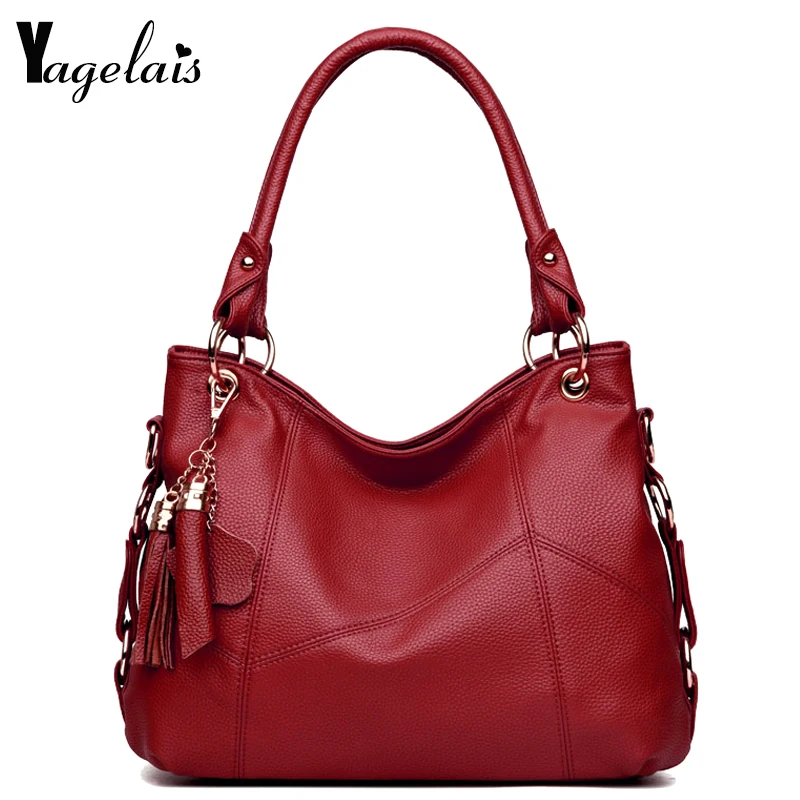 

Tassel Fashion Women Clutch High Quality Leather Handbags Solid Color Shoulder Bags Crossbody Bags Soft Womens Handbags