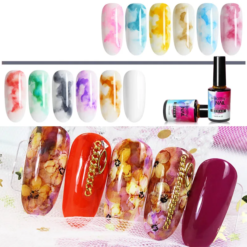 T TIAO клубный гель с рисунком цветения лак для ногтей 7 мл градиент акварельные