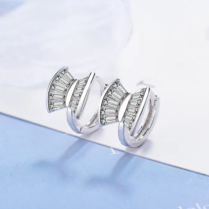 Женские серьги-кольца с кристаллами Everoyal Винтажные серьги серебряным покрытием