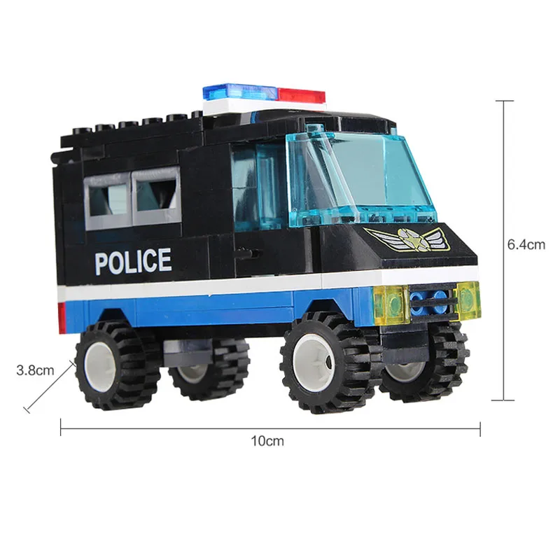 Горячая новинка 87 шт. полицейская серия Eescort автомобильные строительные блоки