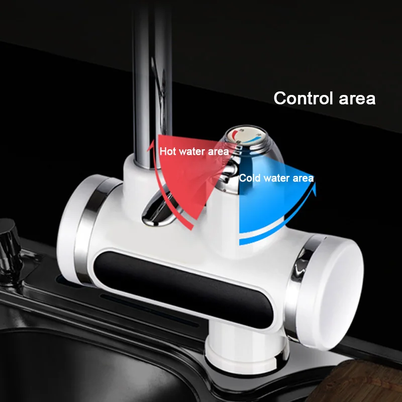 

Electric Water Heater Tap Instant Hot Water Faucet Heater Cold Heating Faucet Tankless Instantaneous Water Heater EU Plug