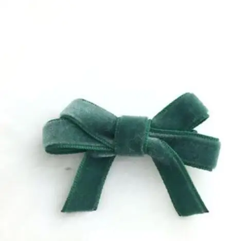 Green Clip Новое поступление, модные детские милые зимние Бархатные резинки для волос BB, заколки для волос с бантом для девочек, детские боковые заколки, милые аксессуары для волос - Цвет: Green Clip