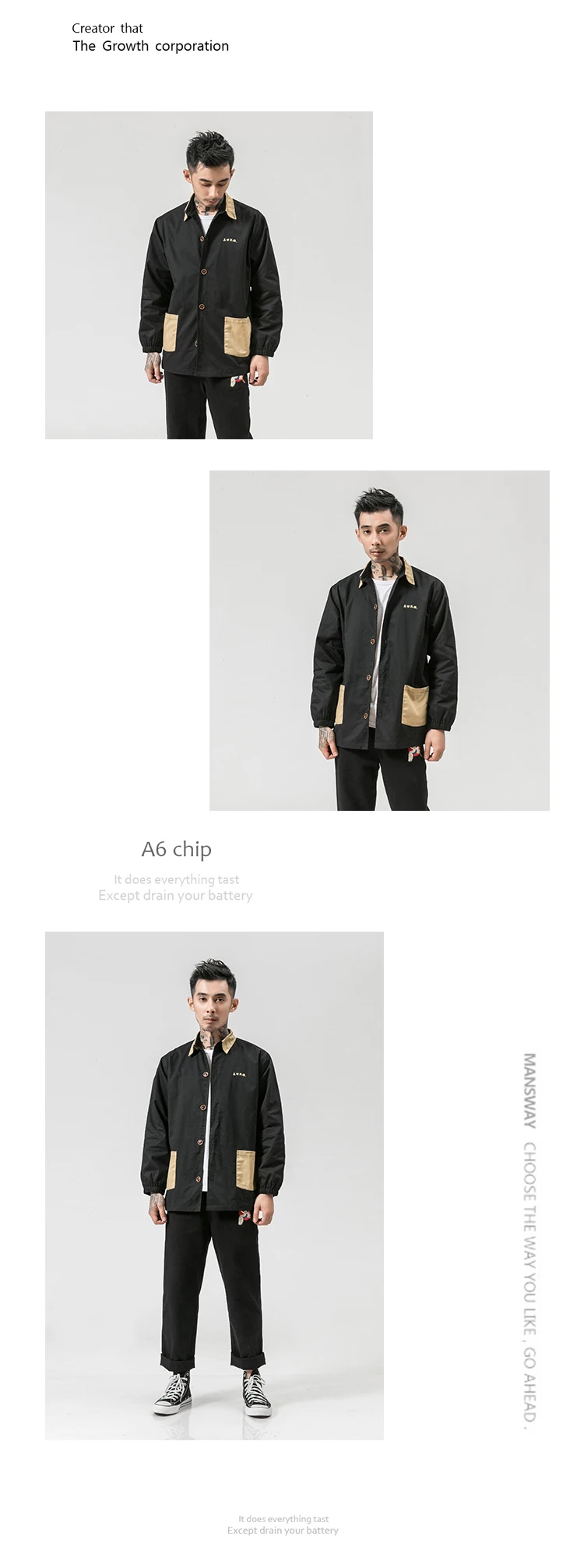 Sinicism Store Мужская ветровка Harajuku Мужская Черная куртка с карманами и принтом длинное пальто Мужская Осенняя китайская ретро куртка в стиле хип-хоп