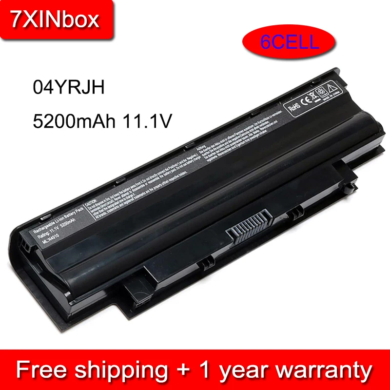 7XINbox 6cell 5200 мАч J1KND 04YRJH 06P6PN Аккумулятор для ноутбука Dell Vostro 3450 3550 3750 Inspiron N5050 M4040 M5040