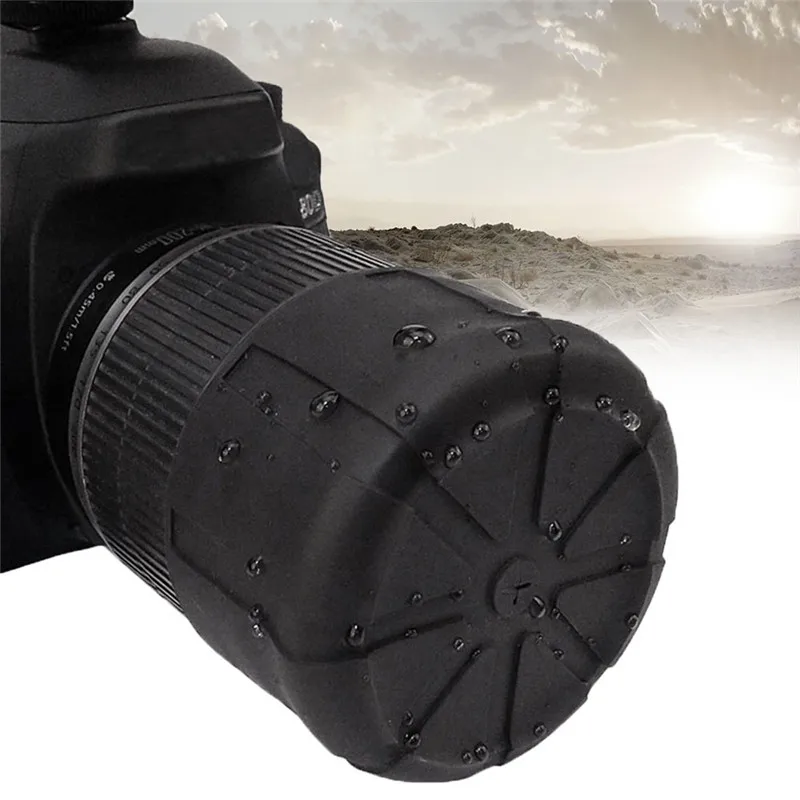 Водонепроницаемый универсальный кремния DSLR Камера крышка объектива Кепки Защитные Anti-пыль Fallproof SLR Камера силиконовые Защитная линза крышка