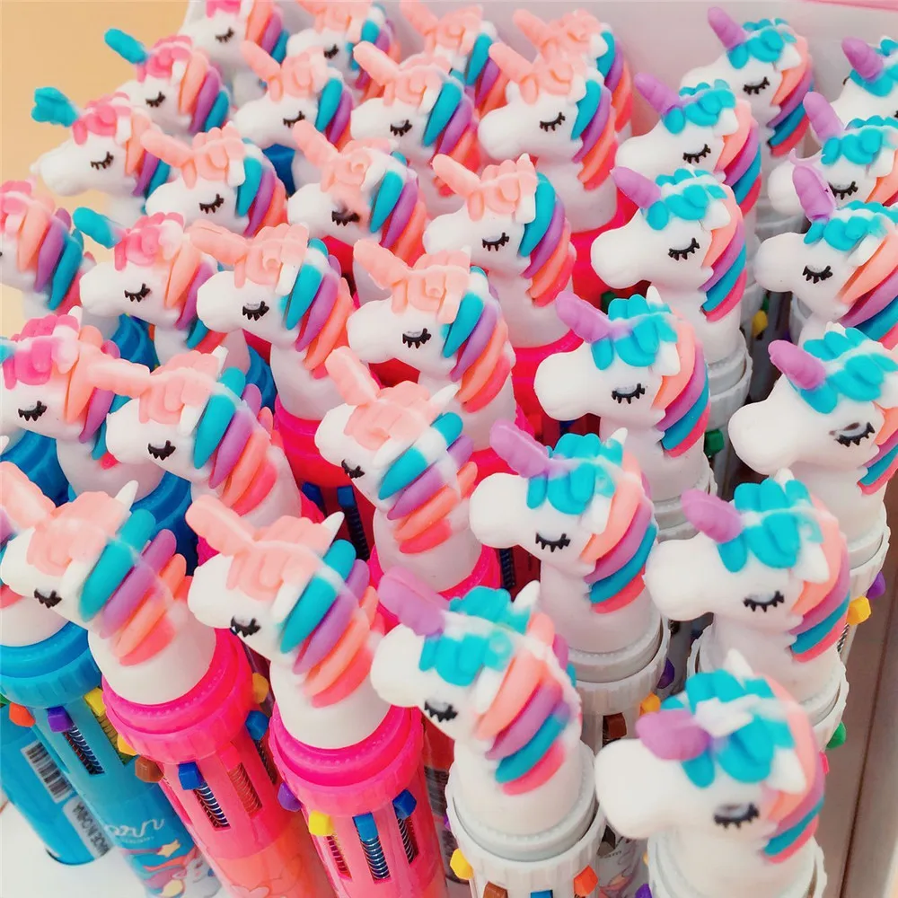 Dream Unicorn 10 цветов короткая и толстая Шариковая ручка для школы и офиса подарочные канцелярские принадлежности Papelaria Escolar дропшиппинг