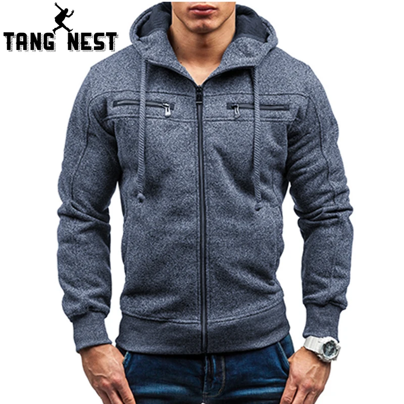 TANGNEST/Осенняя мужская толстовка с капюшоном 2019 Классический Повседневный свитер