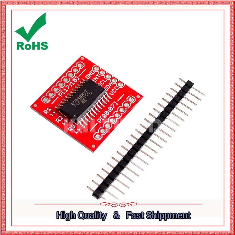 16-битная полудвунаправленная плата модуля расширения IIC I2C и SMBus I / O 8575 PCF8575 |