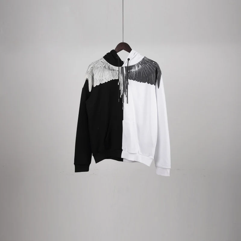 Marcelo Burlon толстовки Для мужчин женщин 1:1 Италии округа Мила MB Толстовка Белый