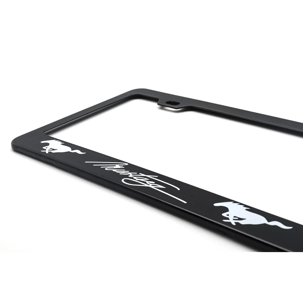 2P нержавеющая сталь универсальные отверстия черный Автомобильный номерной знак