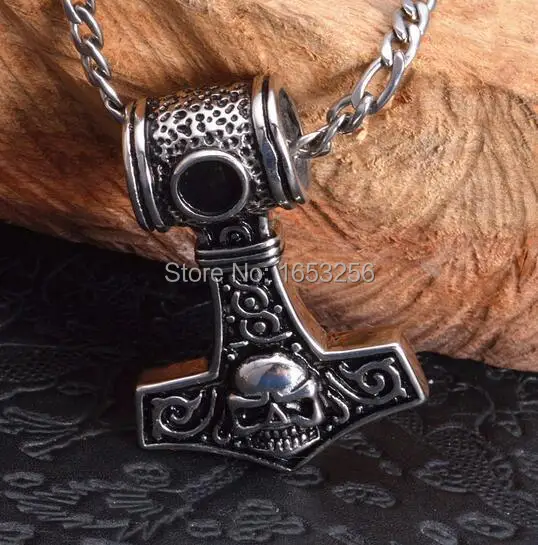 Цепочка с кулоном в виде черепа Тора из нержавеющей стали 316L|necklace wire|necklace thicknecklace