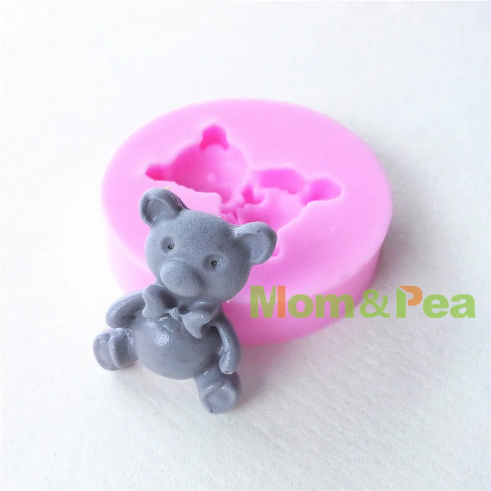 Mom &amp Pea 0652 Бесплатная доставка Мини силиконовая в форме медведя форма для