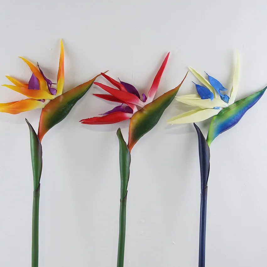 Искусственная птица на закате Strelitzia реалистичный цветной ассортимент цветов для