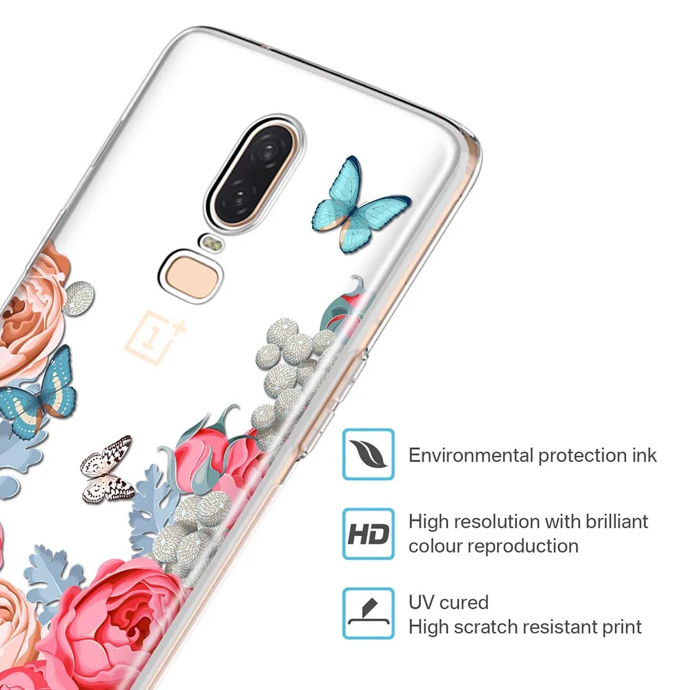 Чехол XX из мягкого силикона и ТПУ для OnePlus 6T чехол с розовыми цветами 5T 2019 Новое