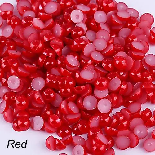 Bluelans 8 Colors Half-Round Flatback Acrylic Pearl for Nail Art Salon Stickers Tips DIY Decorations Phone Craft | Украшения и