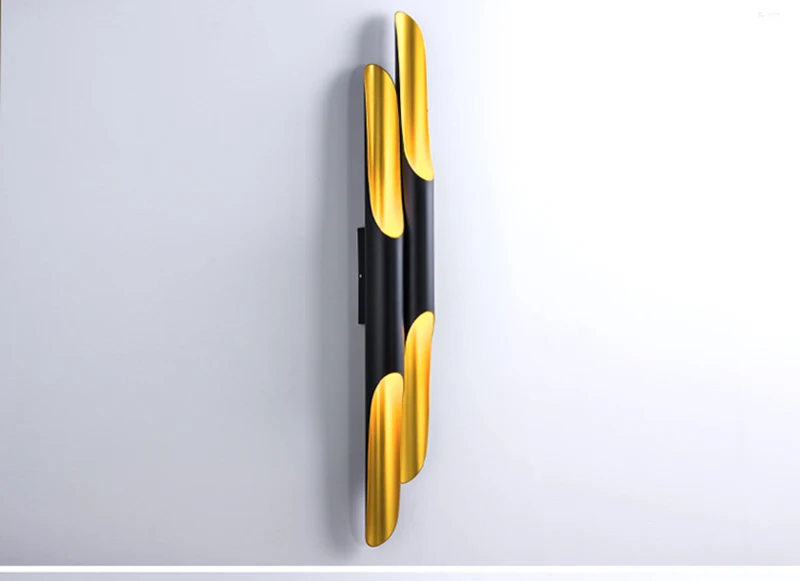 Modern wall light LED lamp up down aluminum pipe Lamps wing 1/ 2 lights black golden bar home lighting Wall Sconce WA034 | Лампы и