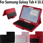 Удалите Отсоединяемый беспроводной Чехол для клавиатуры Bluetooth для Samsung Galaxy Tab4 Tab 4 10,1 T530 T531 T533 T535 Funda Tablet Shell