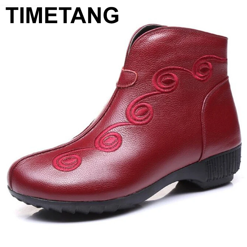 TIMETANG 2018 новая на осень зиму женская обувь больших размеров Бархатные зимние