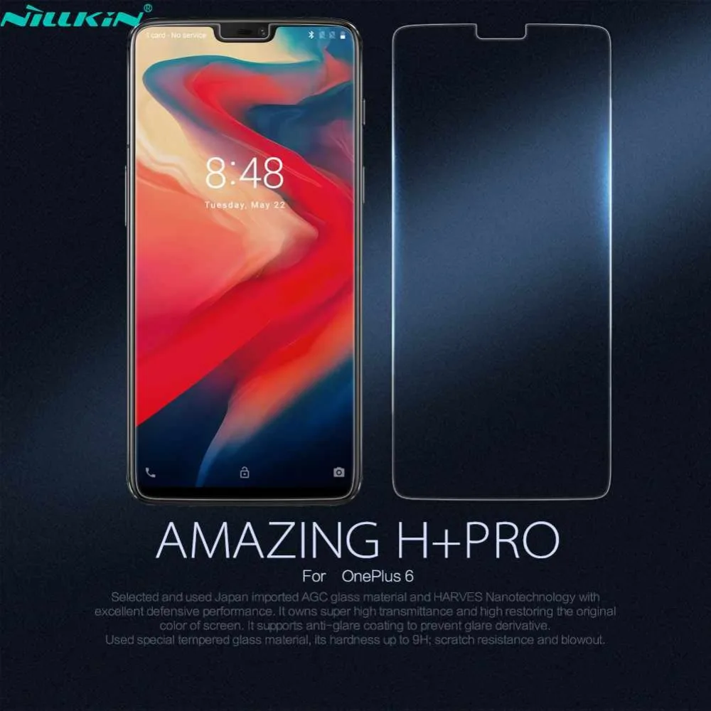 Защитная пленка для экрана из закаленного стекла OnePlus 6 Nillkin Amazing H + Pro LCD One plus A6000 A6003