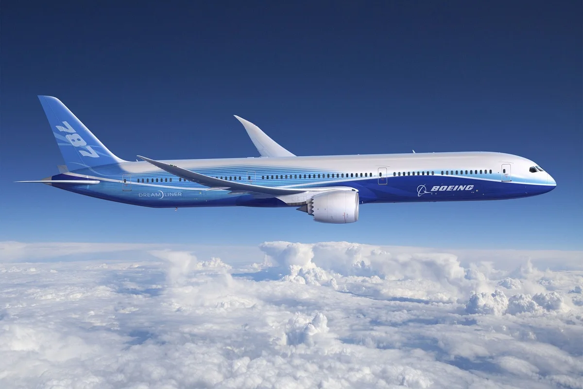 Холст Тканевый постер с рисунком на заказ (рама доступны) Boeing-787 dreamline самолет PQX412