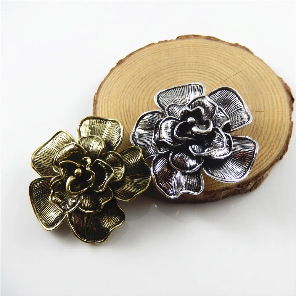 (2 шт.) женское винтажное Подарочное ожерелье с большим цветком металлический