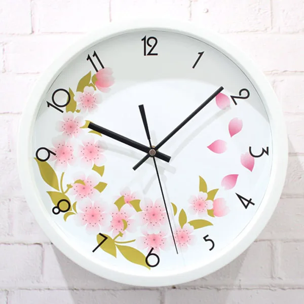 world outside the garden wall clock flowers florid fashion watches quartz mute simple creative free shipping | Дом и сад