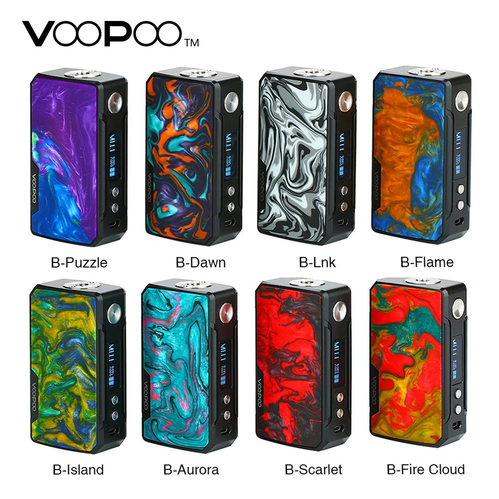 В наличии новинка 177 Вт боксмод VOOPOO DRAG 2 без аккумулятора 18650 вейп мод электронная