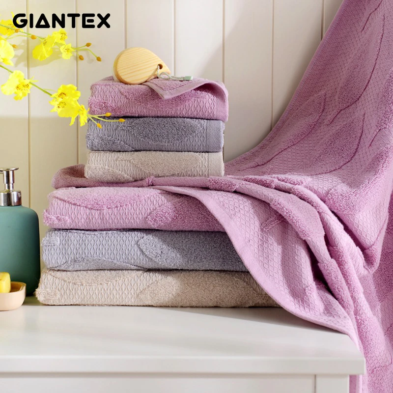 Набор хлопковых полотенец GIANTEX из 3 предметов супер впитывающее банное полотенце