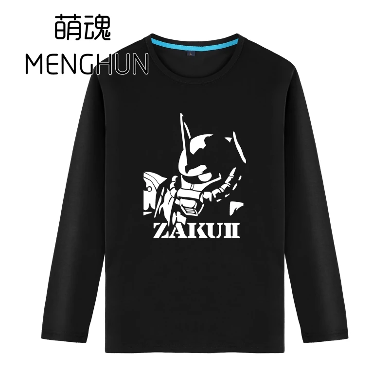 Футболки GUNDAM Zaku с длинным рукавом мужские футболки в подарок игровые для парня ZAKU