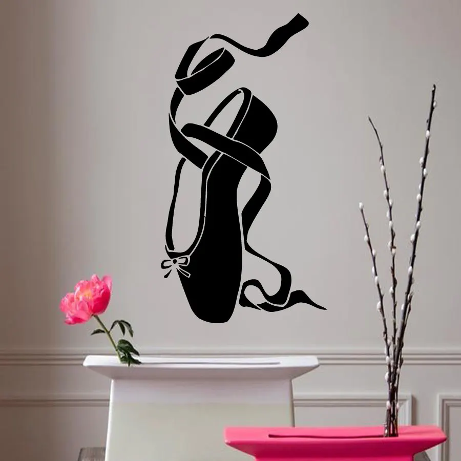 Фото Балетные настенные наклейки пуанты балетная обувь балерина девочка комната