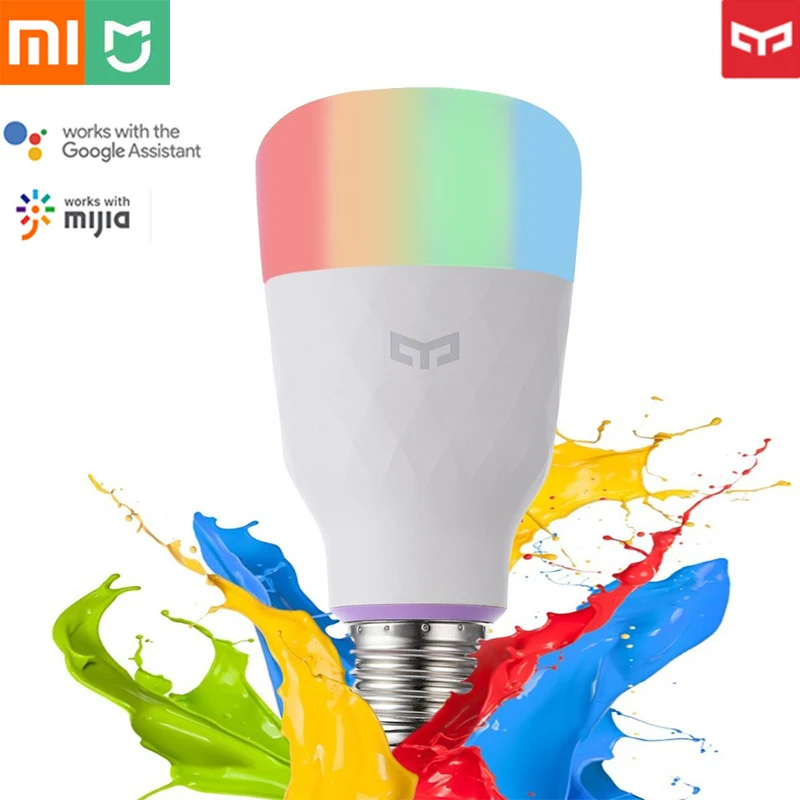 Xiaomi Mijia Yeelight 2 умная Светодиодная лампа E27 10 Вт телефон WiFi Пульт дистанционного