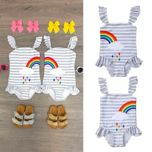 Cute Summer Kids Baby Girls Bikini Swimsuit Swimwear Bathing Suit Sunsuit Toddler Clothing | Детская одежда и обувь