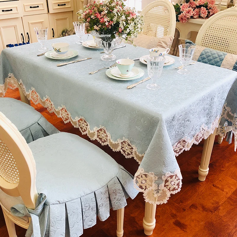

Luxury European Style 3D Flower Pattern Linen Table Cloth With Lace 1pcs Exquisite Table Cover Home Decor Tablecloth 11 Sizes