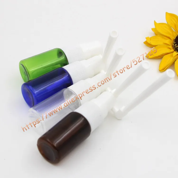 Бутылка для образцов ПЭТ красивых цветов 10 мл с белым пластиковым насосом