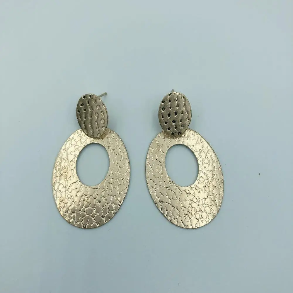 Металлические геометрические серьги в европейском и американском стиле большие