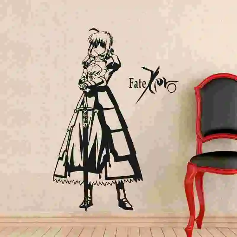 Настенная Наклейка Saber Fate/stay Night FGO Виниловая наклейка на стену s декоративное