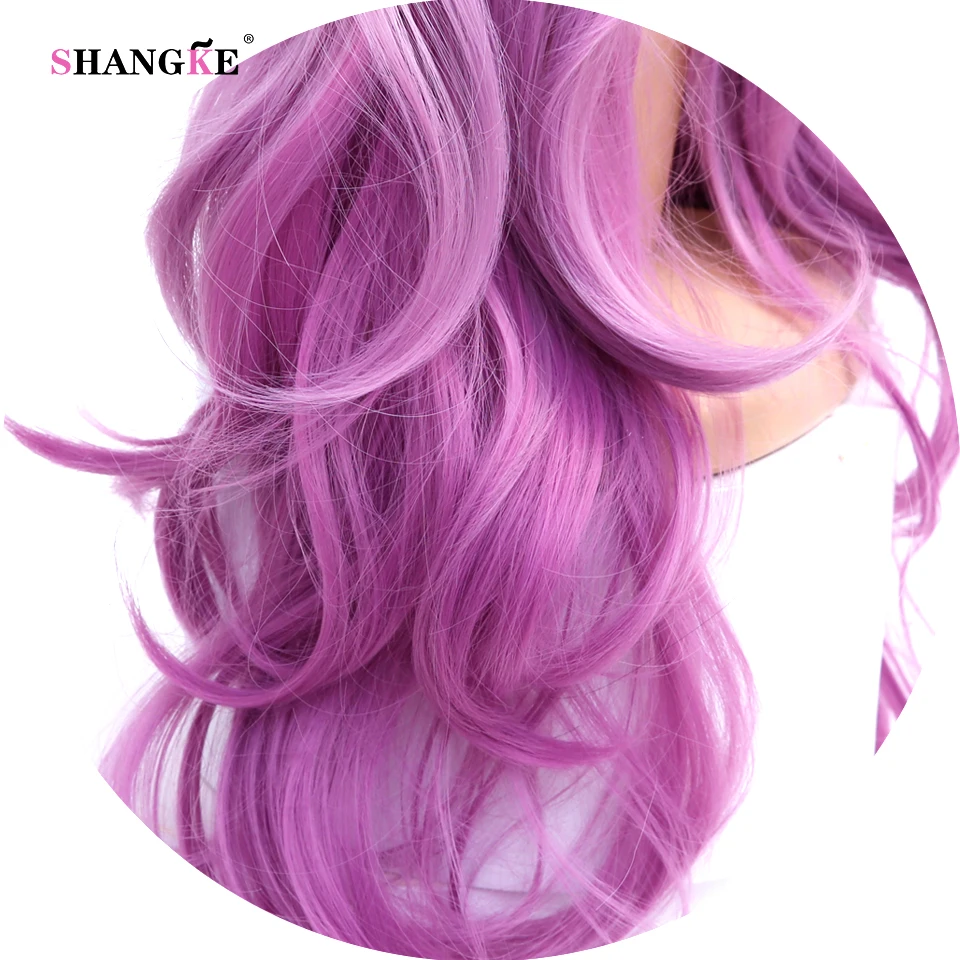Длинные волнистые синтетические волосы SHANGKE 32 дюйма для женщин розовый Ombre